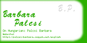 barbara palcsi business card